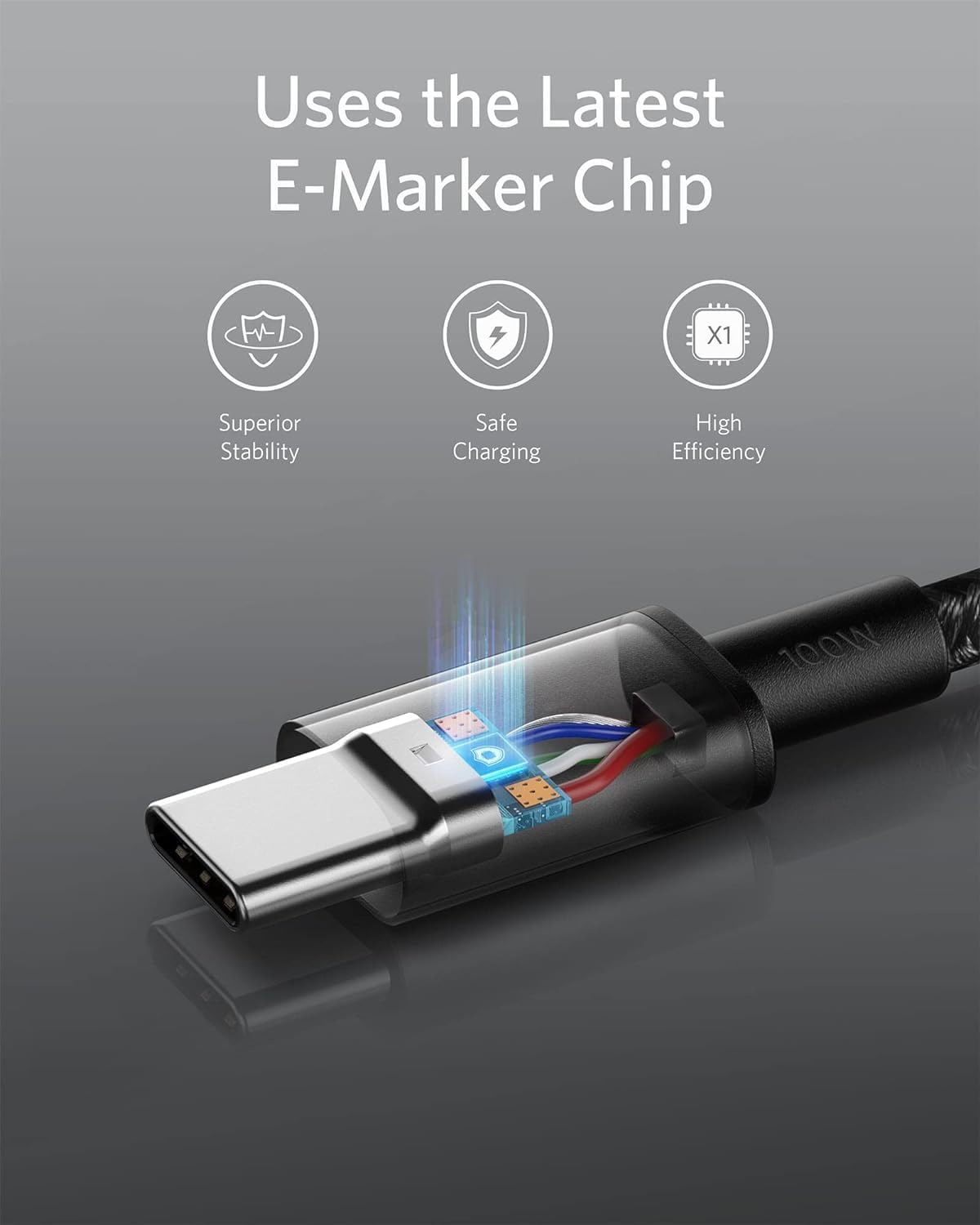 New Nylon USB-C to USB-C 100W Cable (1.8M)