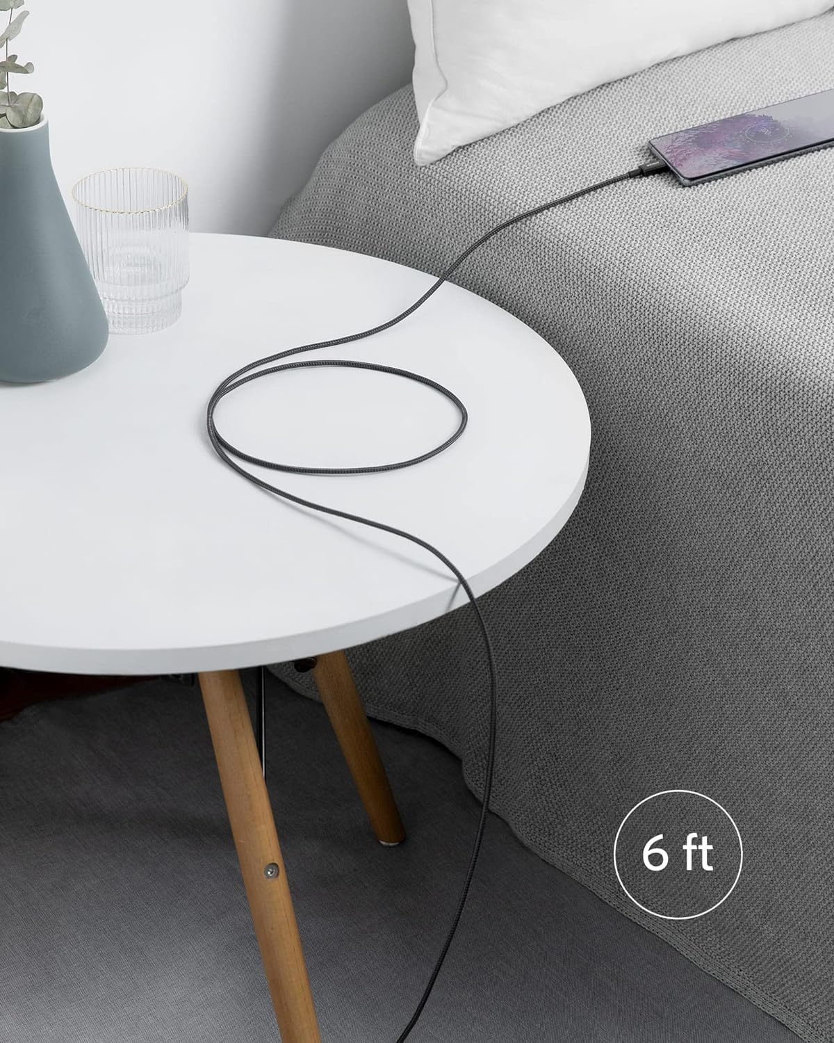 New Nylon USB-C to USB-C 100W Cable (1.8M)