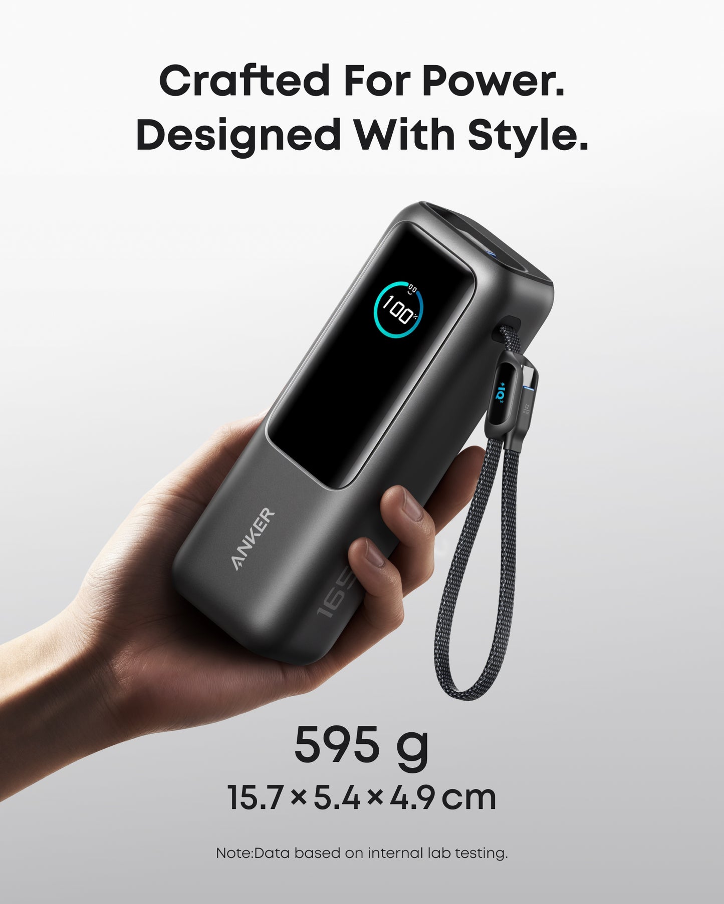 soundcore Liberty 5 Pro | Noise Cancelling Earbuds for Clear Calls and Anker Laptop Power Bank (25K, 165W, Built-In and Retractable Cables)