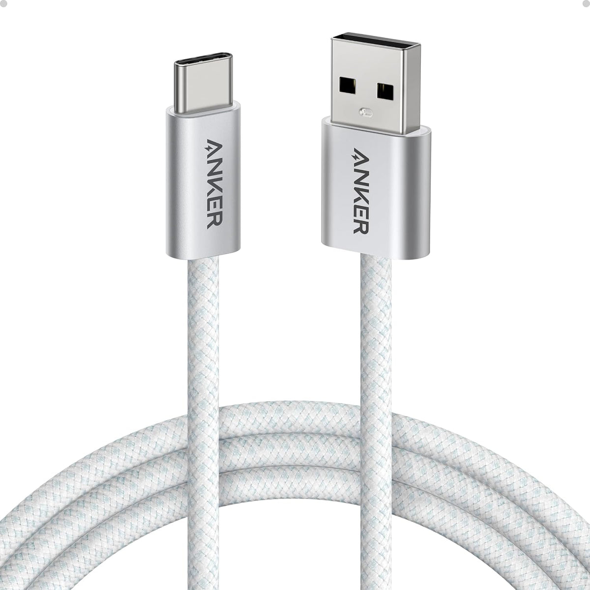 Anker Zolo USB-A to USB-C Charger Cable, 1.8 m Durable Braided Type-C Fast Charging Cable with Slim Connector