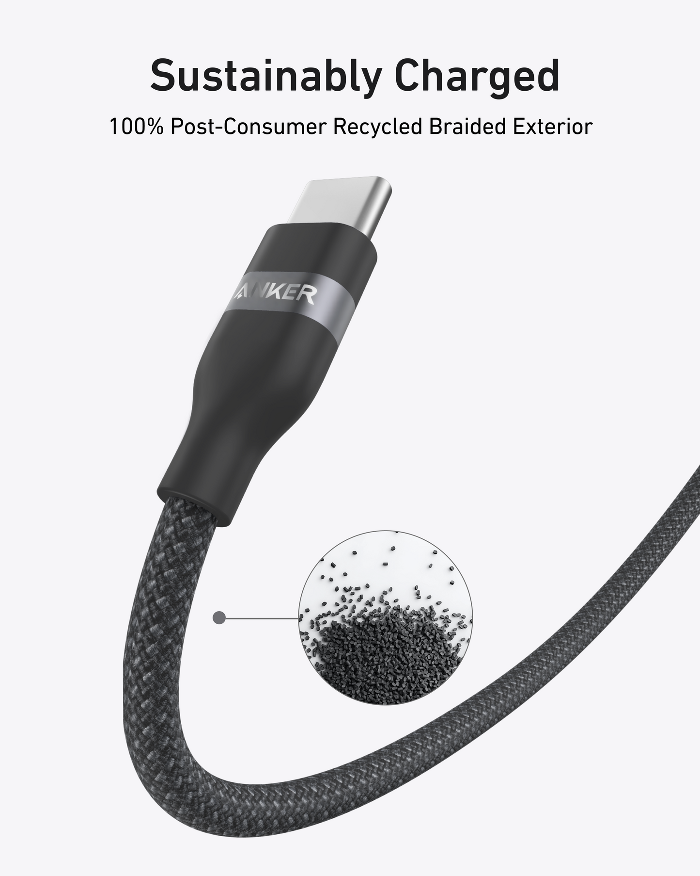 Anker USB-C to USB-C Cable (240W, Upcycled-Braided) Bundle