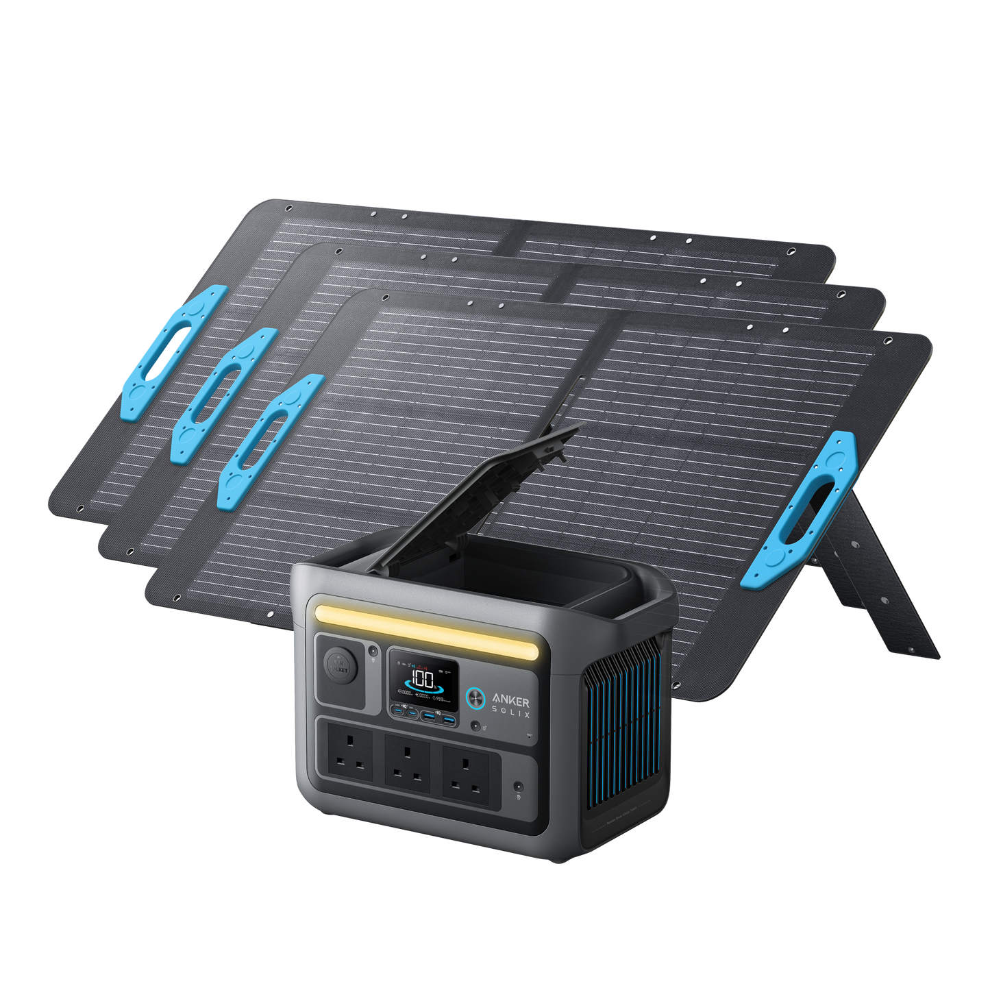 Anker SOLIX C800 Solar Generator + 3× 100W Solar Panel