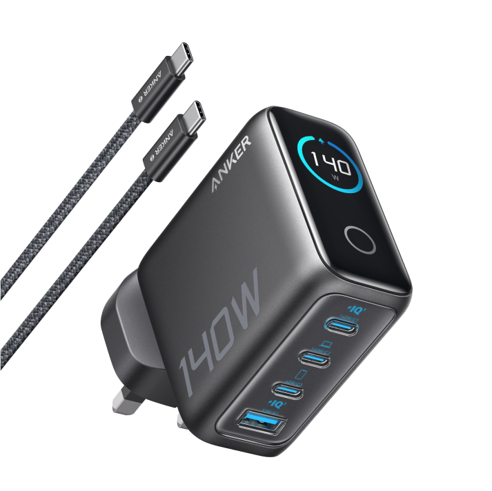 Anker Laptop Charger (140W, 4-Port, PD 3.1) with USB-C Cable