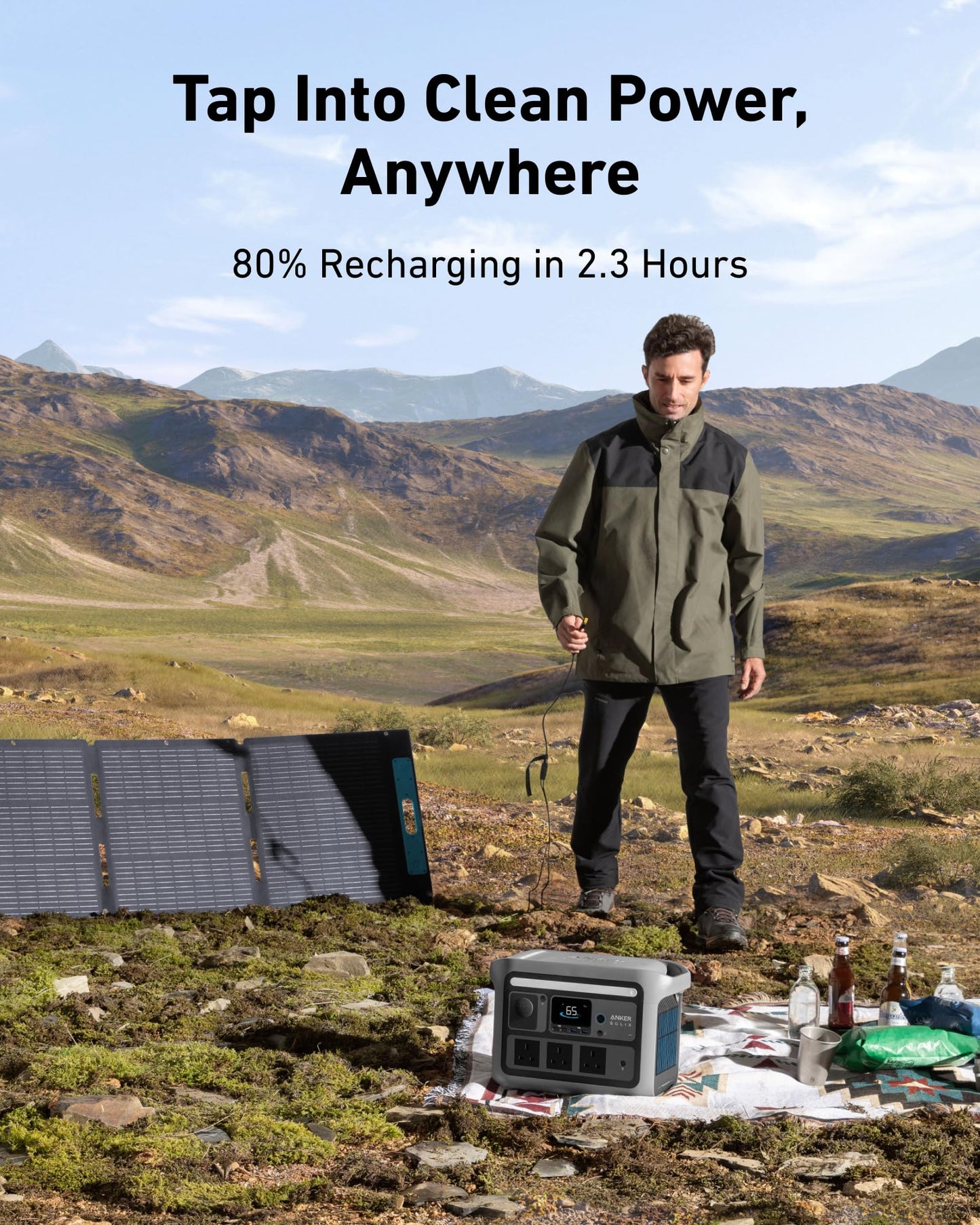 Anker SOLIX C800 Solar Generator + 200W Solar Panel