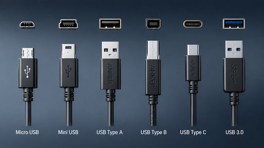 Different types of USB cables