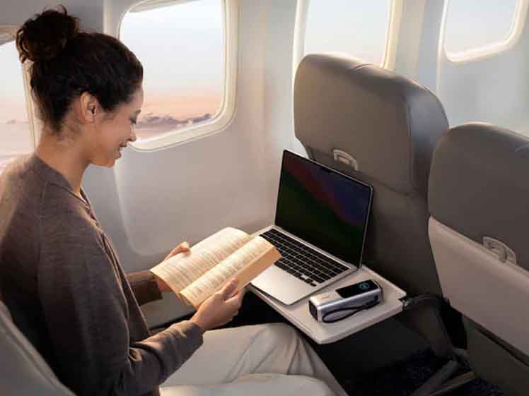 Anker power bank on airplane