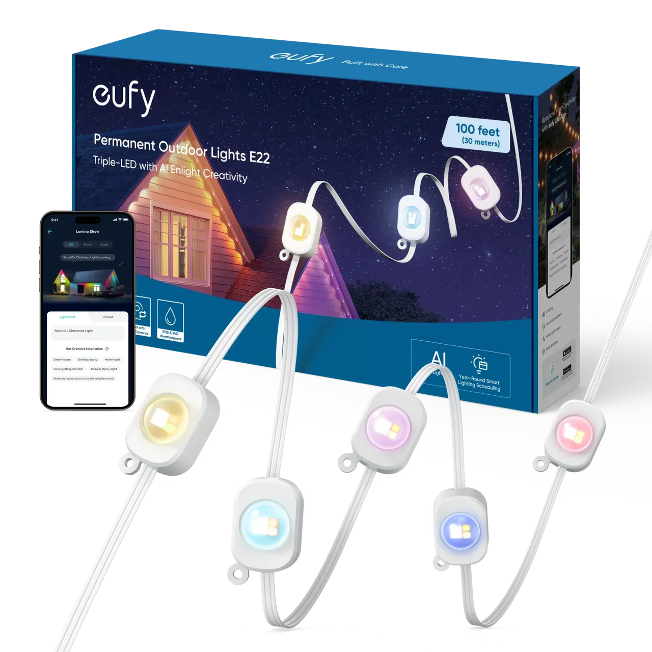 Soundcore Motion X600 + Eufy Permanent Outdoor Lights E22 100ft + Anker MagGo Wireless Charging Station (3-in-1)