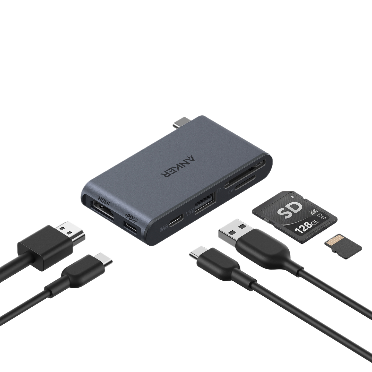 Anker Nano USB-C Hub (6-in-1, 5Gbps)