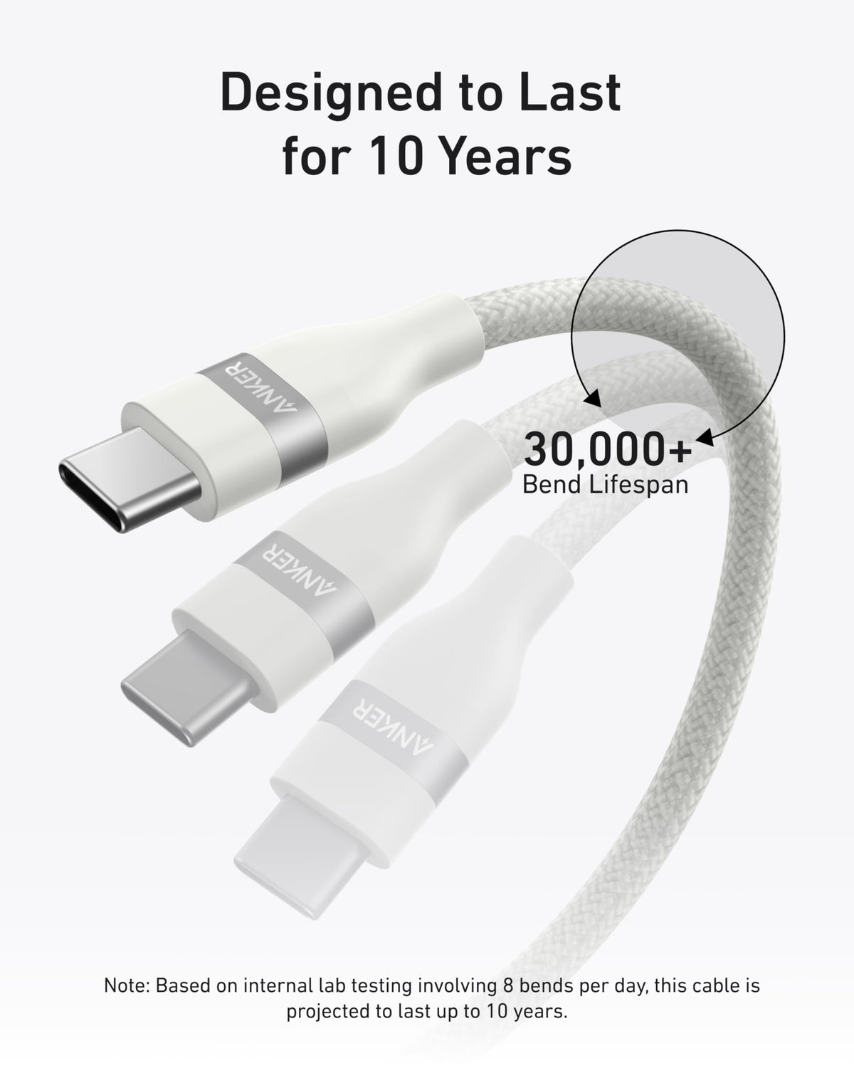 Anker USB-C to USB-C Cable (240W, Upcycled-Braided)