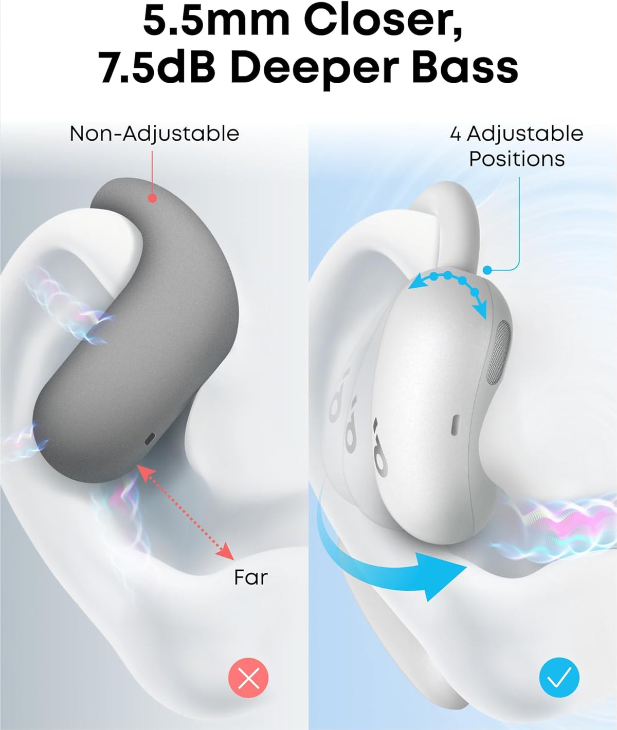 AeroFit 2 | Adjustable Open-Ear Wireless Earbuds