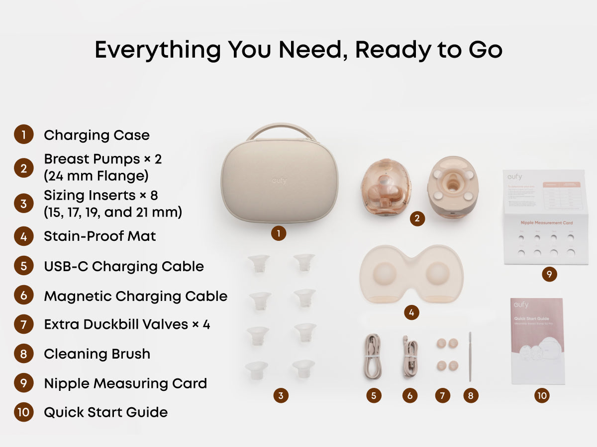 eufy S2 Pro Massaging Heated Electric Breast Pump with Charging Case