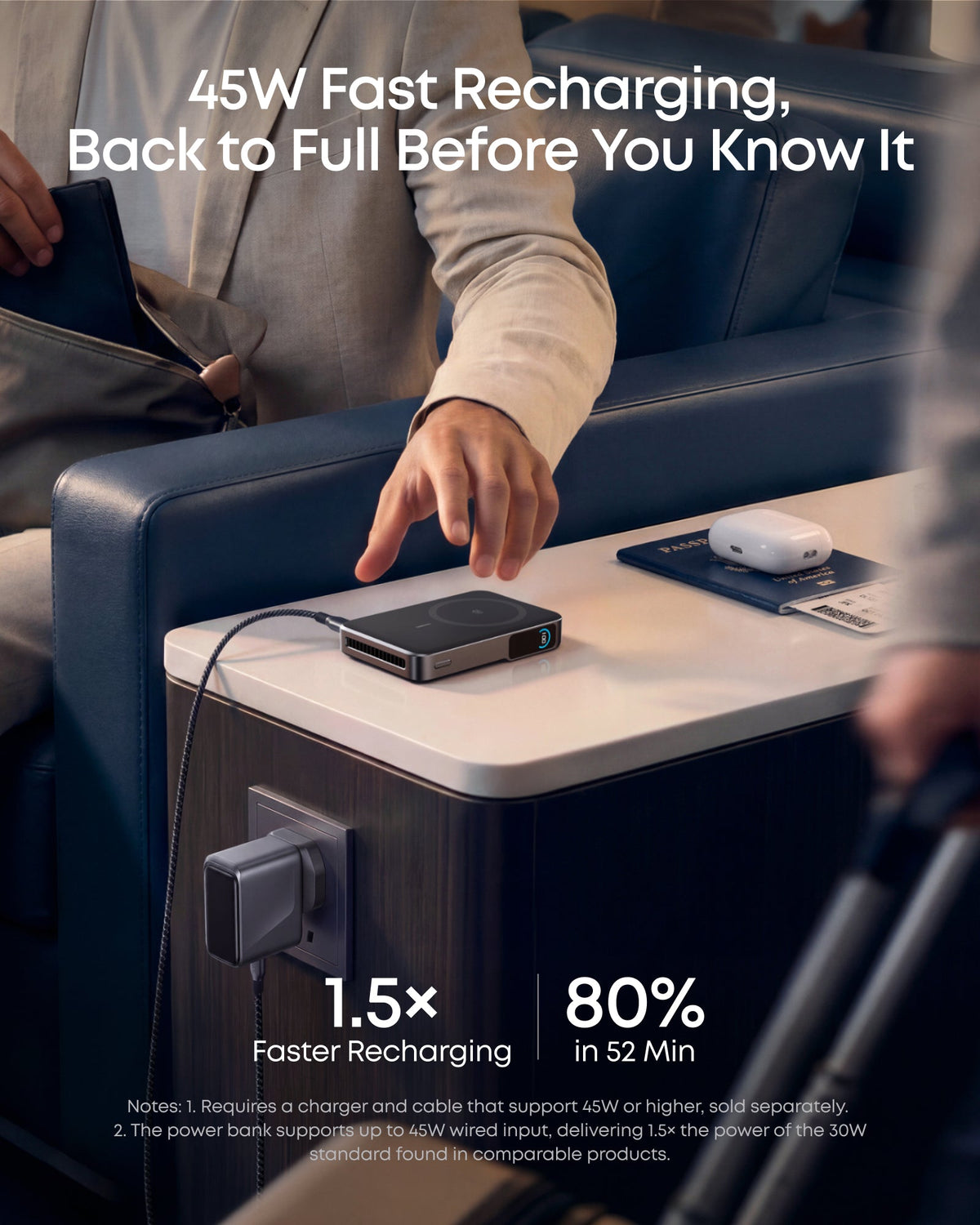 Anker MagGo Power Bank 2 Pro, Qi2 25W 10,000mAh Battery with Cooling Fan