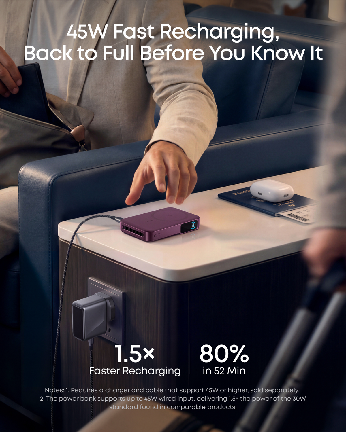 Anker MagGo Power Bank 2 Pro, Qi2 25W 10,000mAh Battery with Cooling Fan