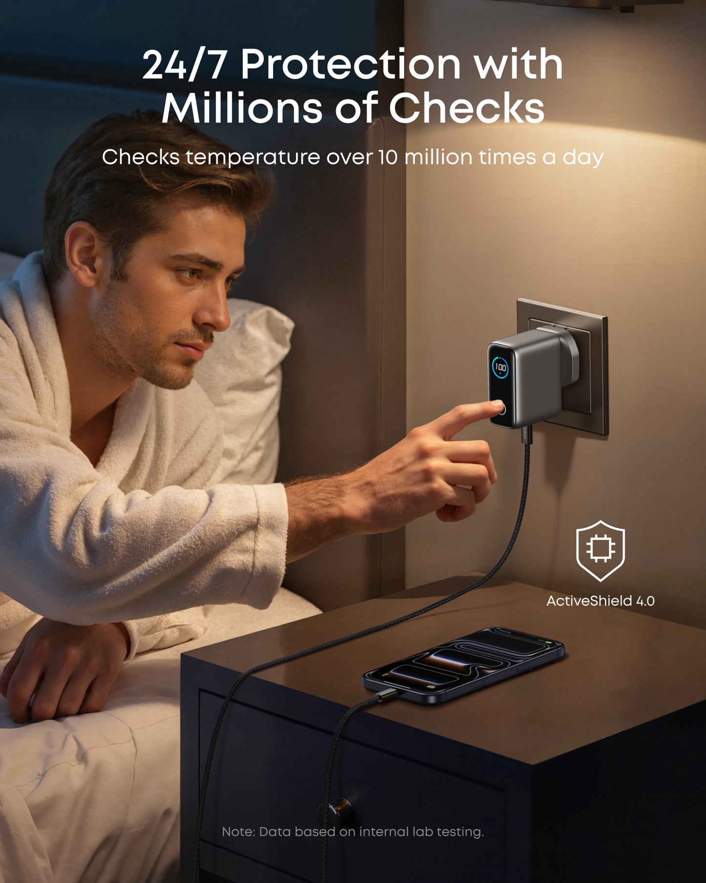 Anker Charger (100W, 3 Ports, Smart Display) + Anker Prime 20,000mAh Power Bank (200W)