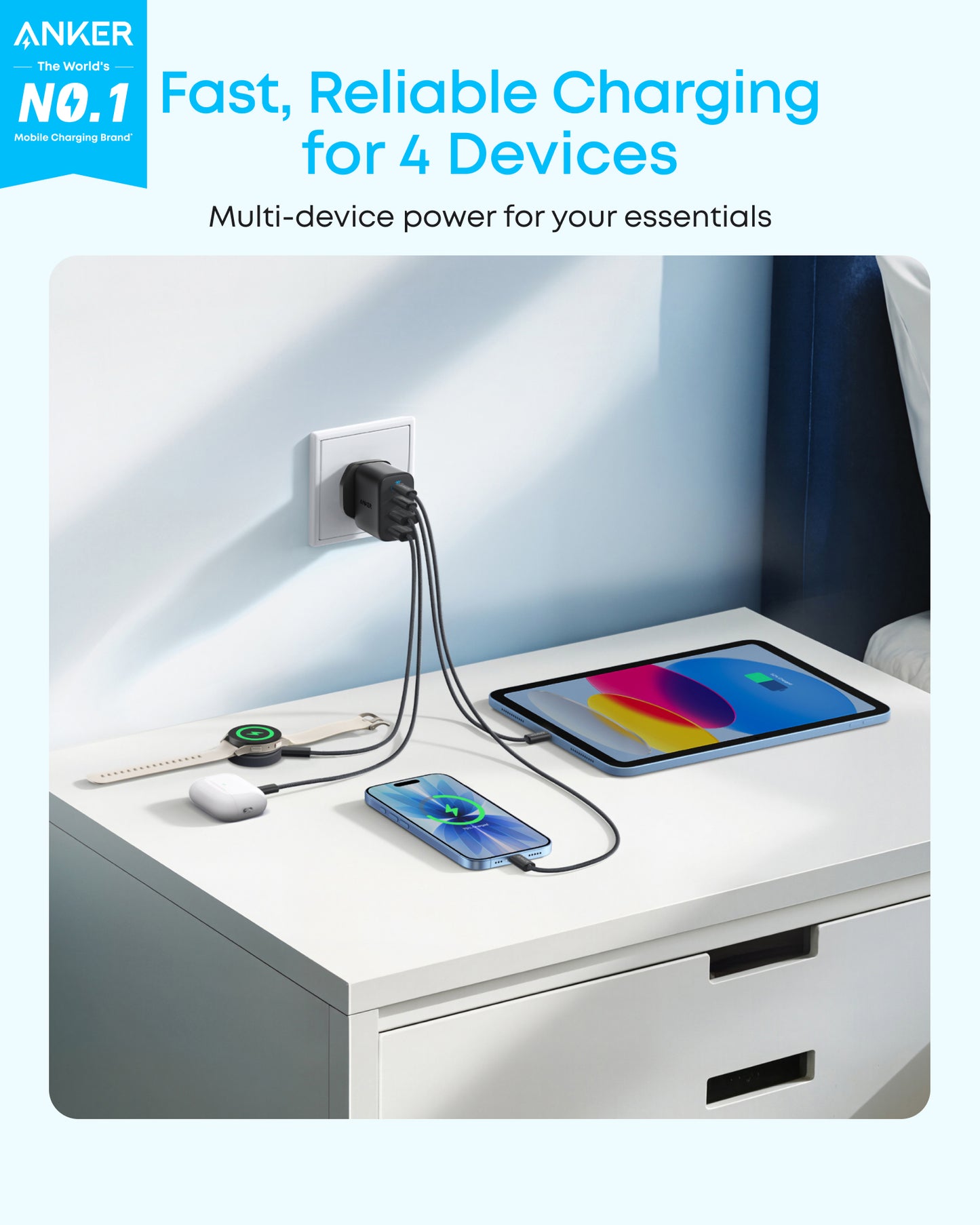 Anker Zolo Charger (50W, 4 Ports)