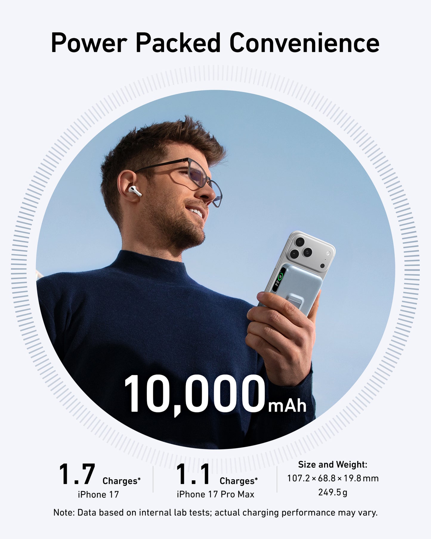 Anker MagGo Power Bank (10,000mAh), Qi2 15W Ultra-Fast Wireless Charging