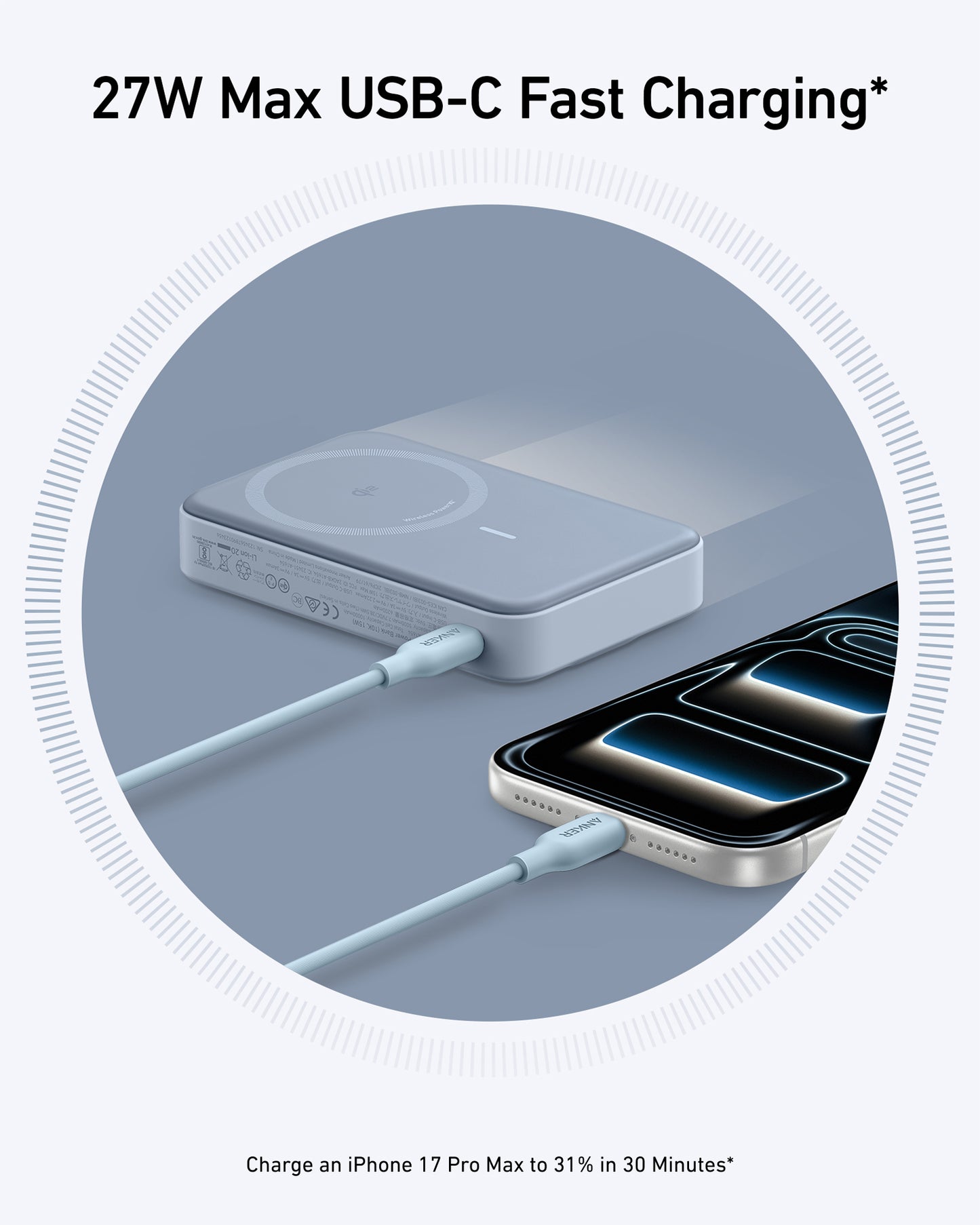 Anker MagGo Power Bank (10,000mAh), Qi2 15W Ultra-Fast Wireless Charging