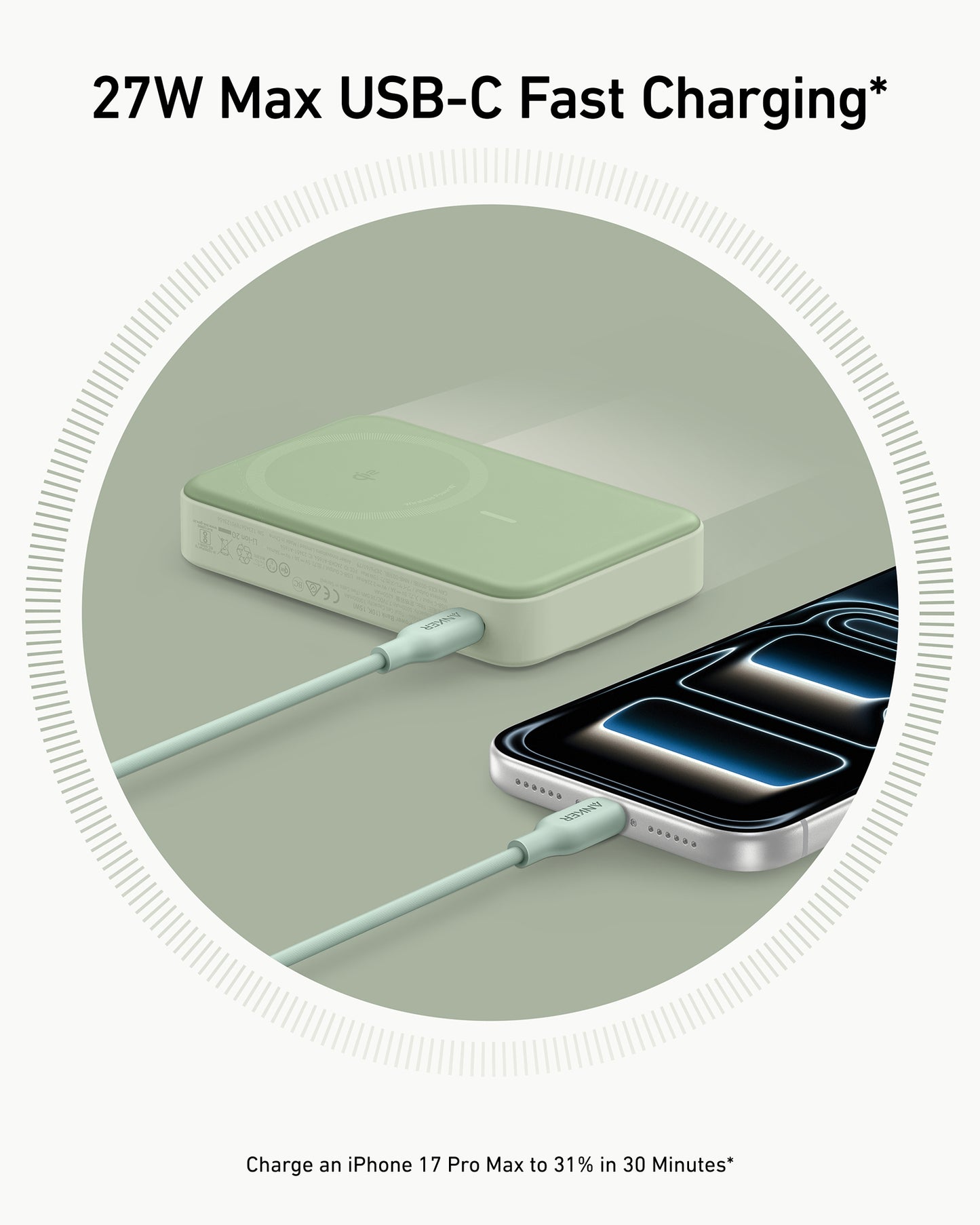 Anker MagGo Power Bank (10,000mAh), Qi2 15W Ultra-Fast Wireless Charging