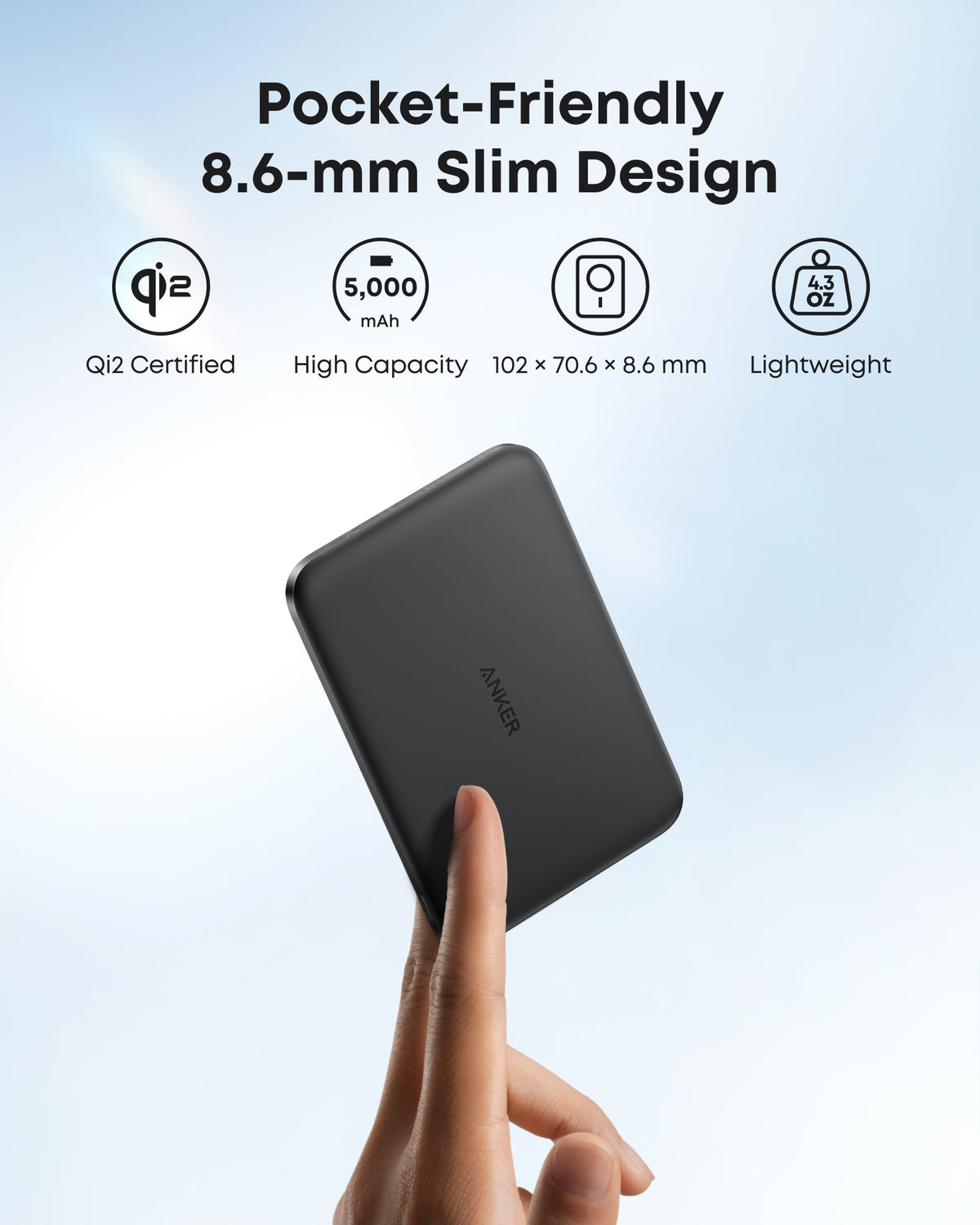 Anker Nano Power Bank (5K, MagGo, Slim)
