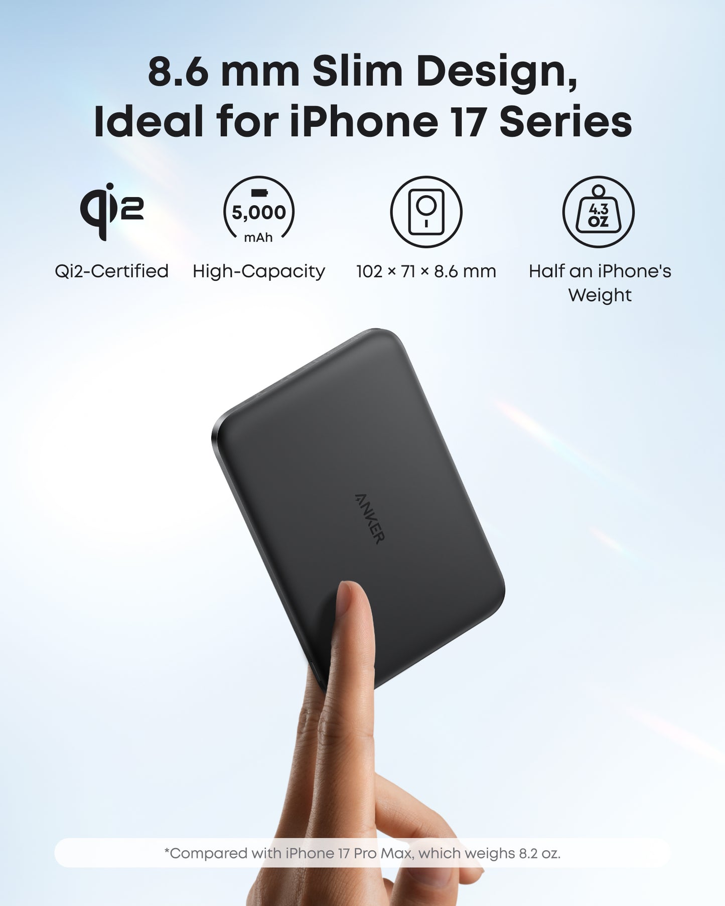 Anker Nano Power Bank (5K, MagGo, Slim)
