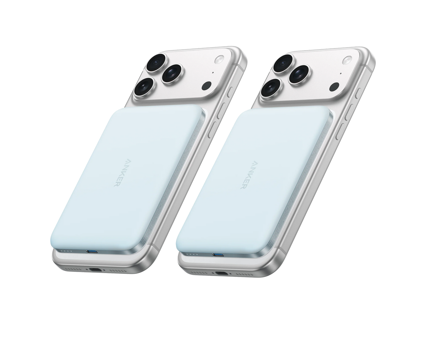 Anker Nano Power Bank, 5,000mAh Wireless Charger, Ultra-Slim, 15W Fast Charging｜2-Pack