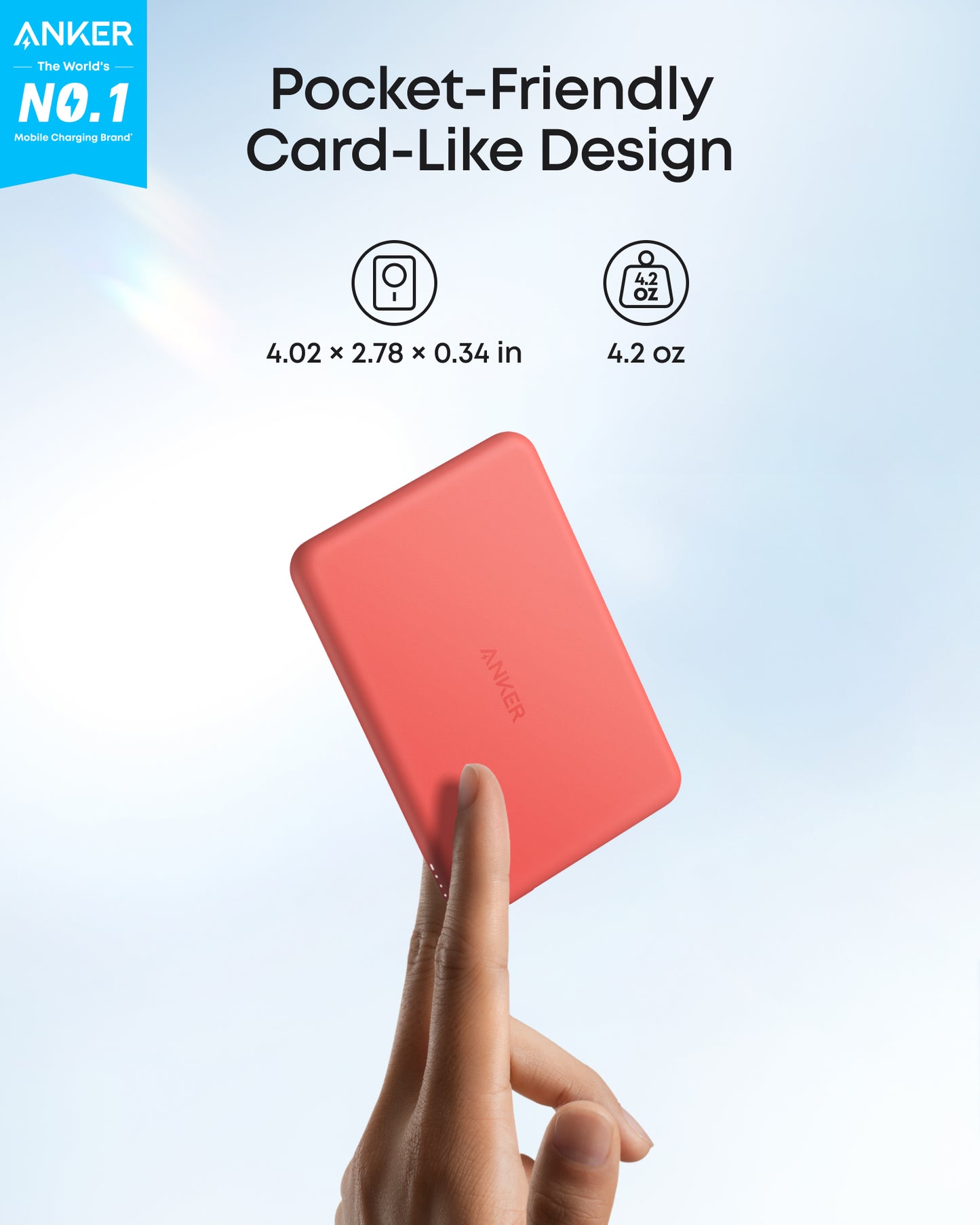 Anker MagGo Power Bank, Ultra-Slim 5,000mAh Magnetic Battery Pack