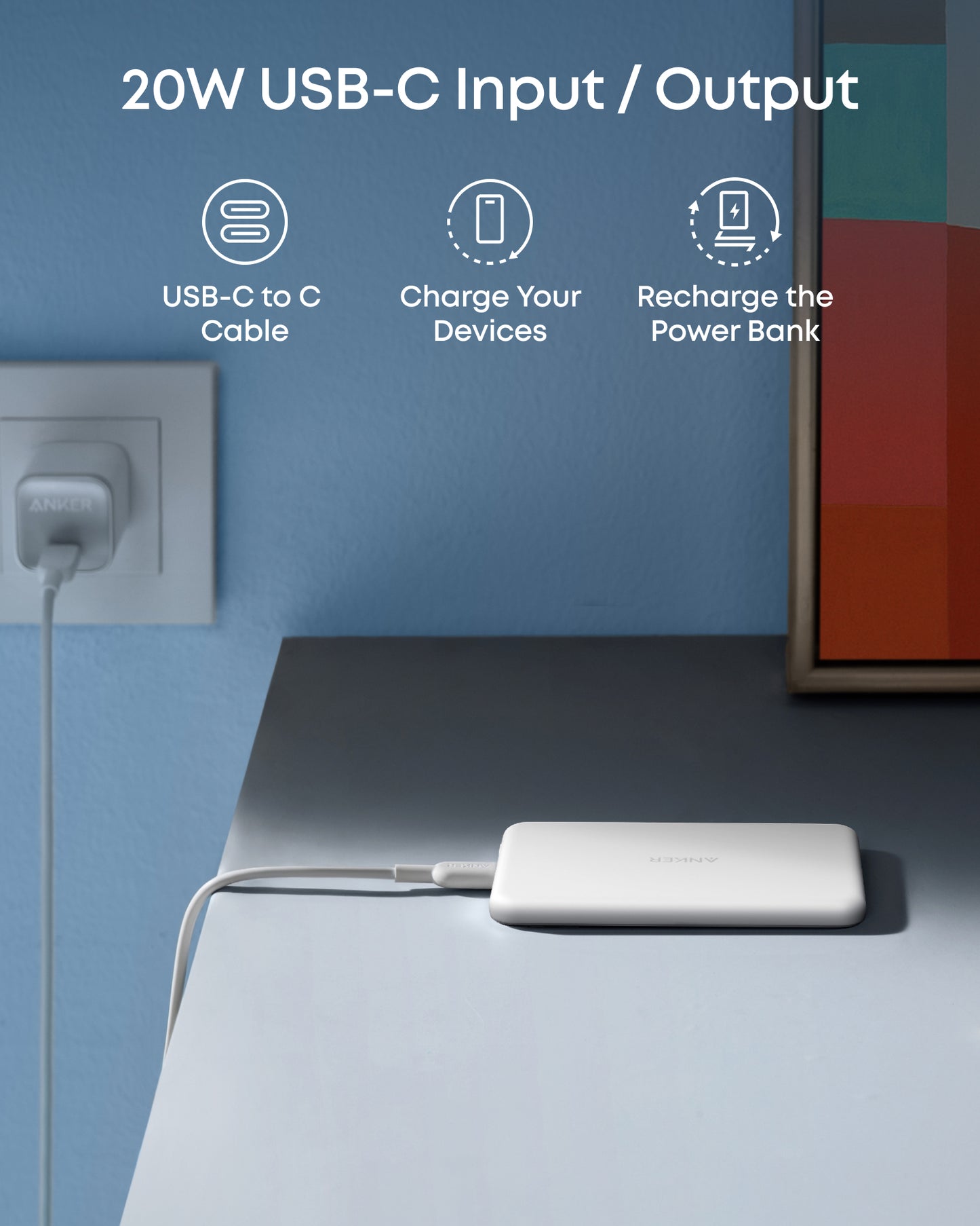 Anker MagGo Power Bank, Ultra-Slim 5,000mAh Magnetic Battery Pack