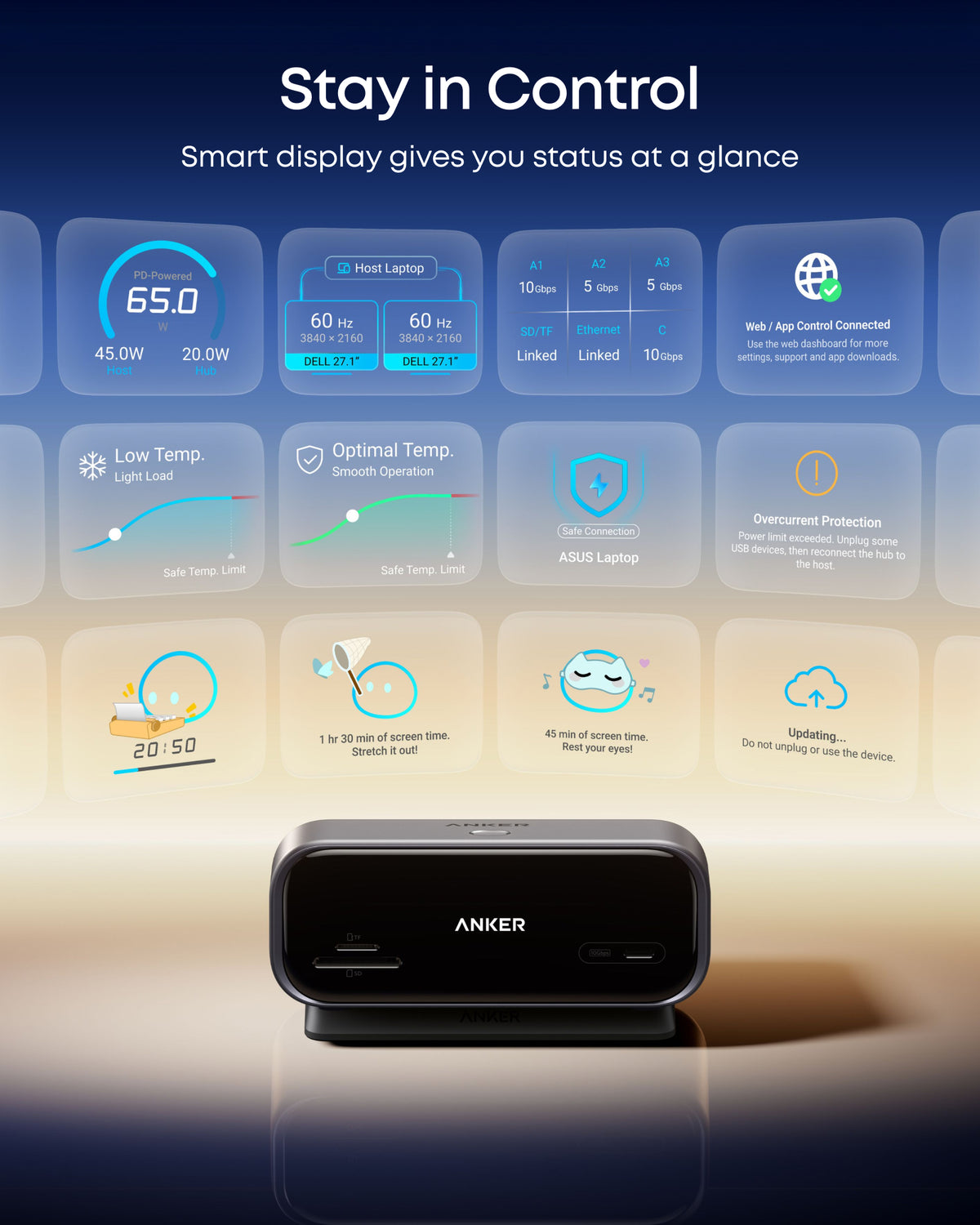 Anker 10-in-1 Desktop USB-C Hub (Dual 4K, Smart Display)