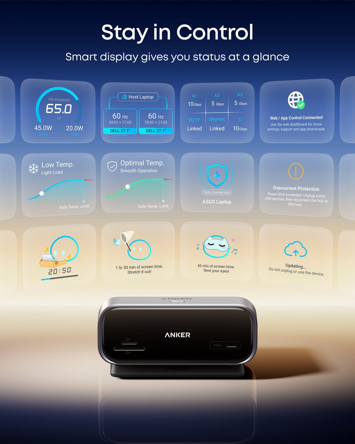 Anker 10-in-1 Desktop USB-C Hub (Dual 4K, Smart Display)