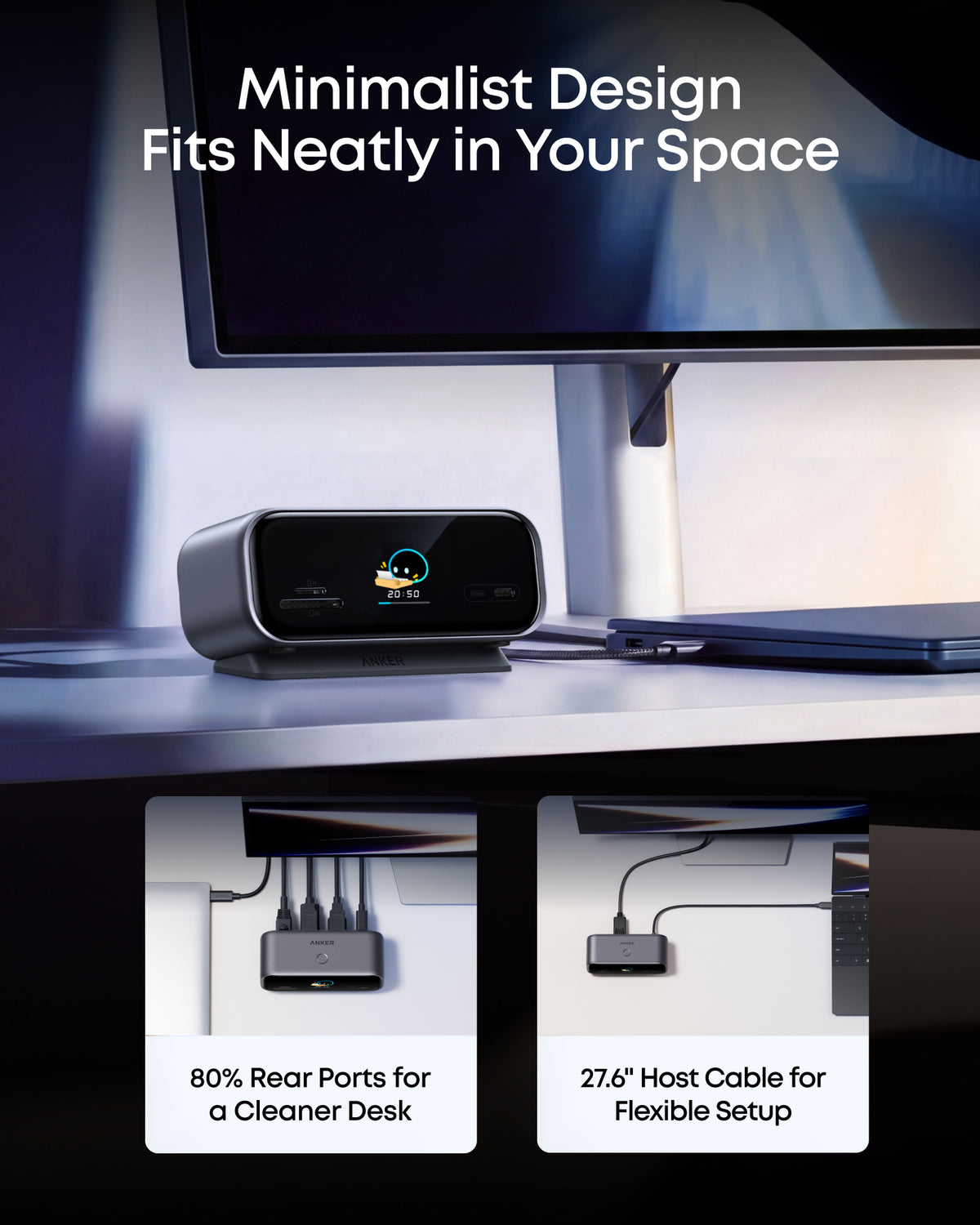 Anker 10-in-1 Desktop USB-C Hub (Dual 4K, Smart Display)