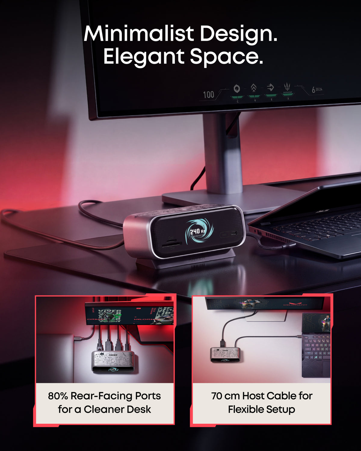 Anker Nano 10-in-1 USB C Hub, Smart Display Hub, VALORANT Limited Edition