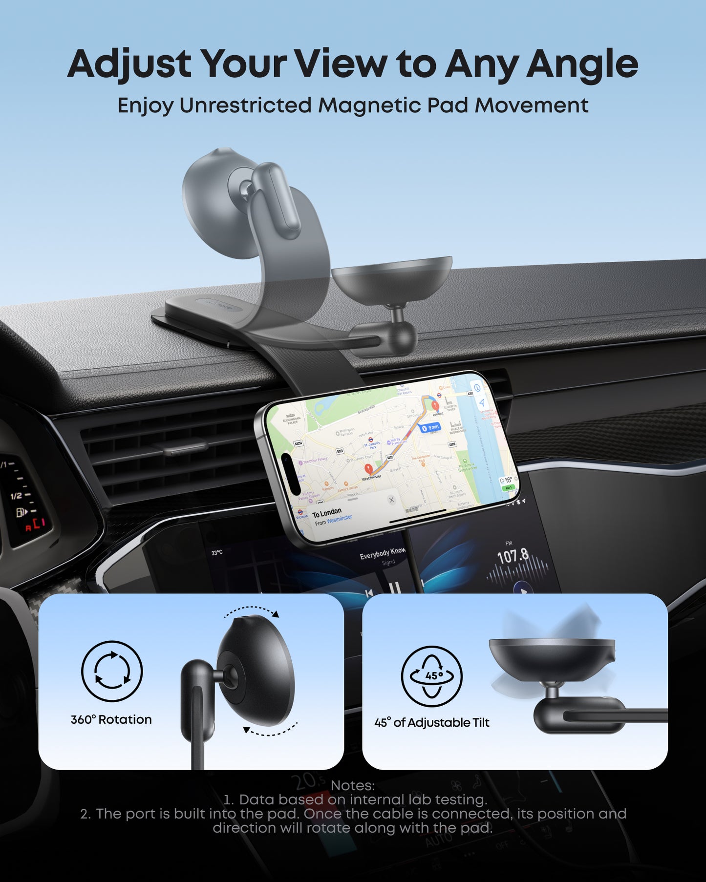 Anker Nano Wireless Car Charger (Magnetic, Detachable Pad)