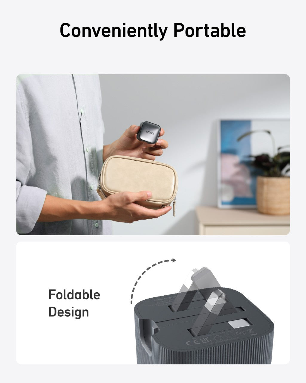 Anker Nano USB-C Wall Charger (30W) and USB-C to USB-C Cable (240W, Upcycled-Braided)