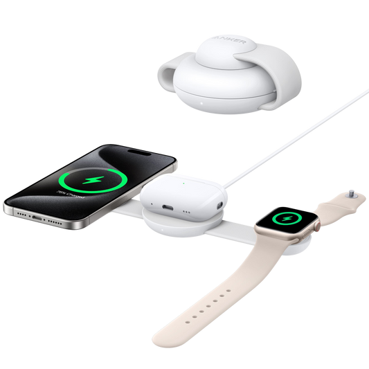 Anker MagGo Wireless Charging Station (3-in-1, Foldable Pad)