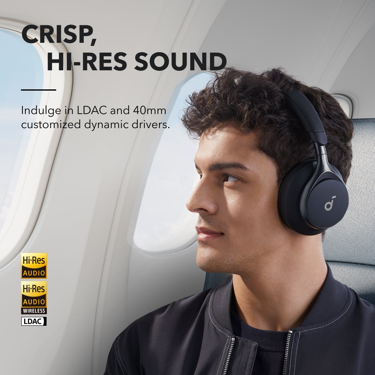 soundcore Space One | Noise Cancelling Headphones, 2X Stronger Voice Reduction