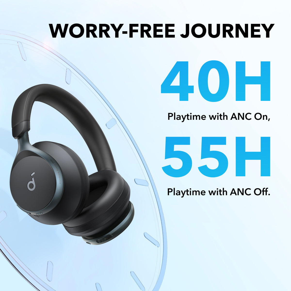 soundcore Space One | Noise Cancelling Headphones, 2X Stronger Voice Reduction
