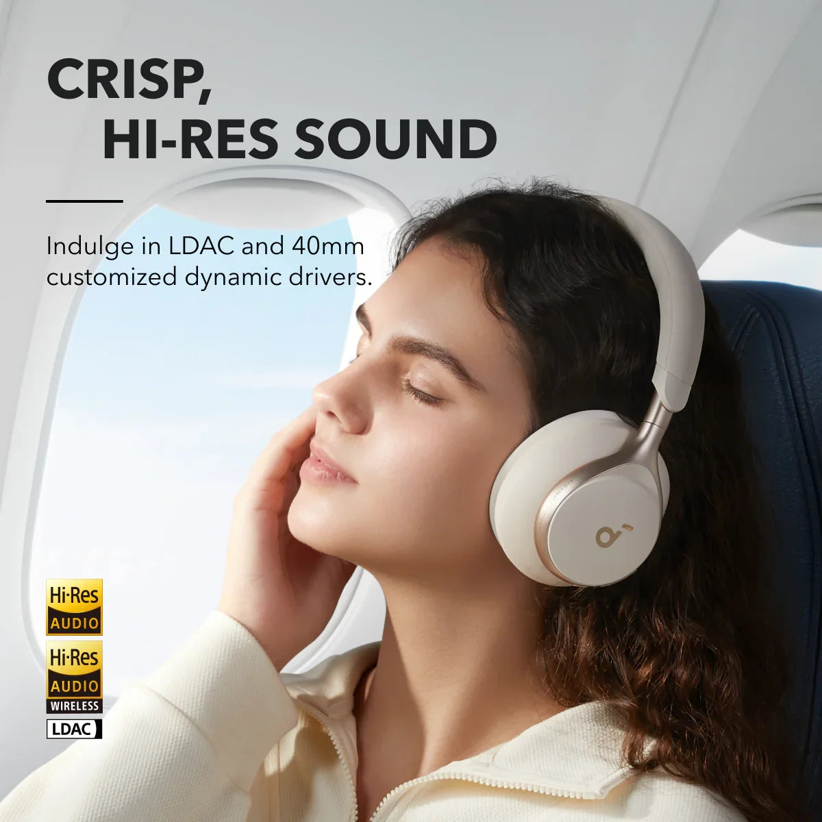 soundcore Space One | Noise Cancelling Headphones, 2X Stronger Voice Reduction