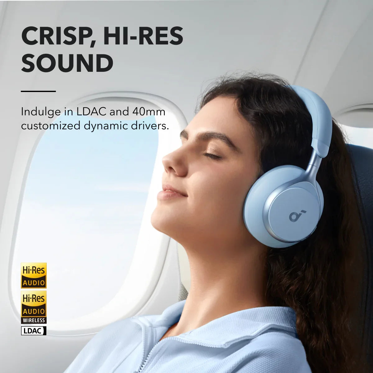 soundcore Space One | Noise Cancelling Headphones, 2X Stronger Voice Reduction