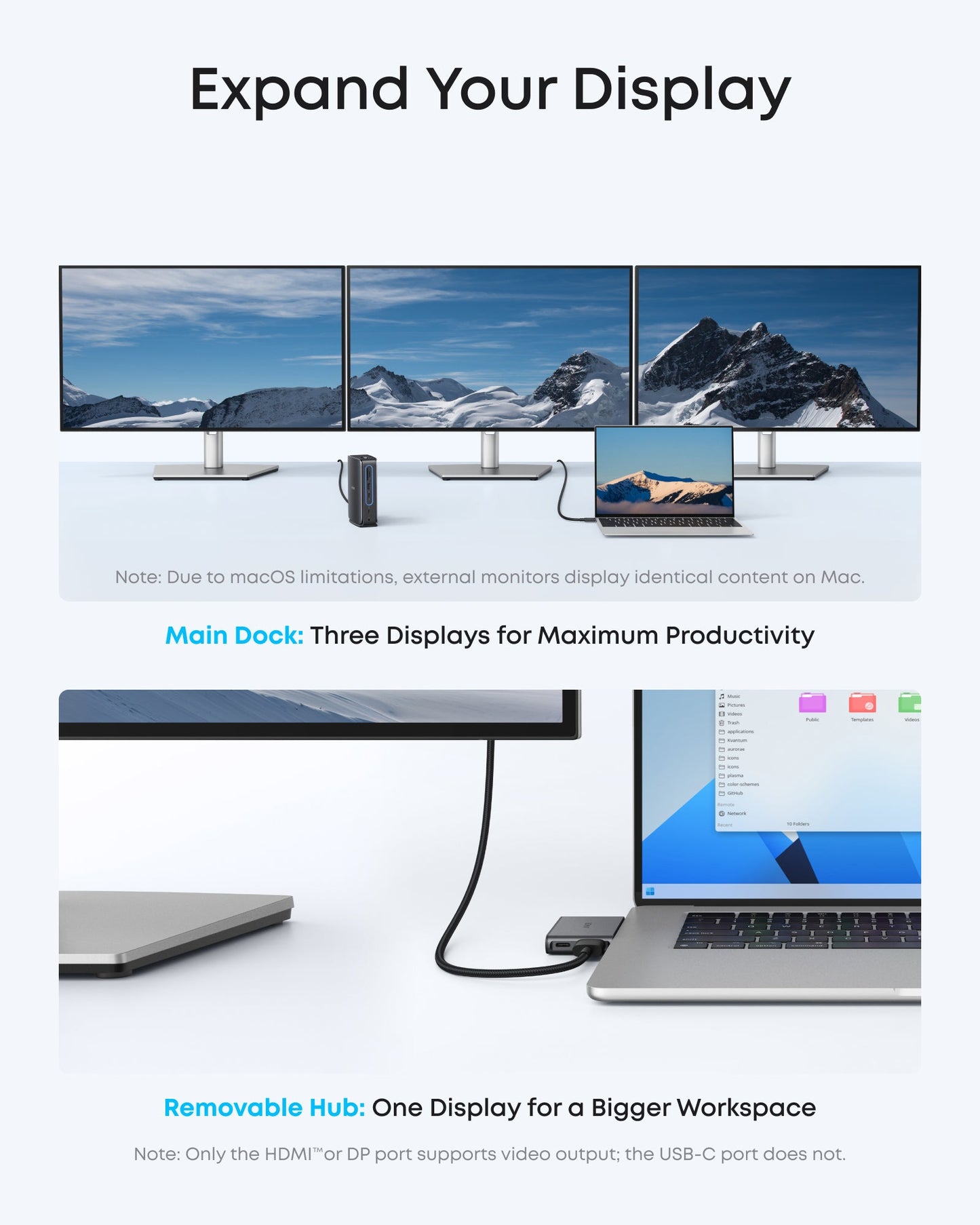 Anker Nano Docking Station (13-in-1, Triple Display, Built-In Removable Hub)