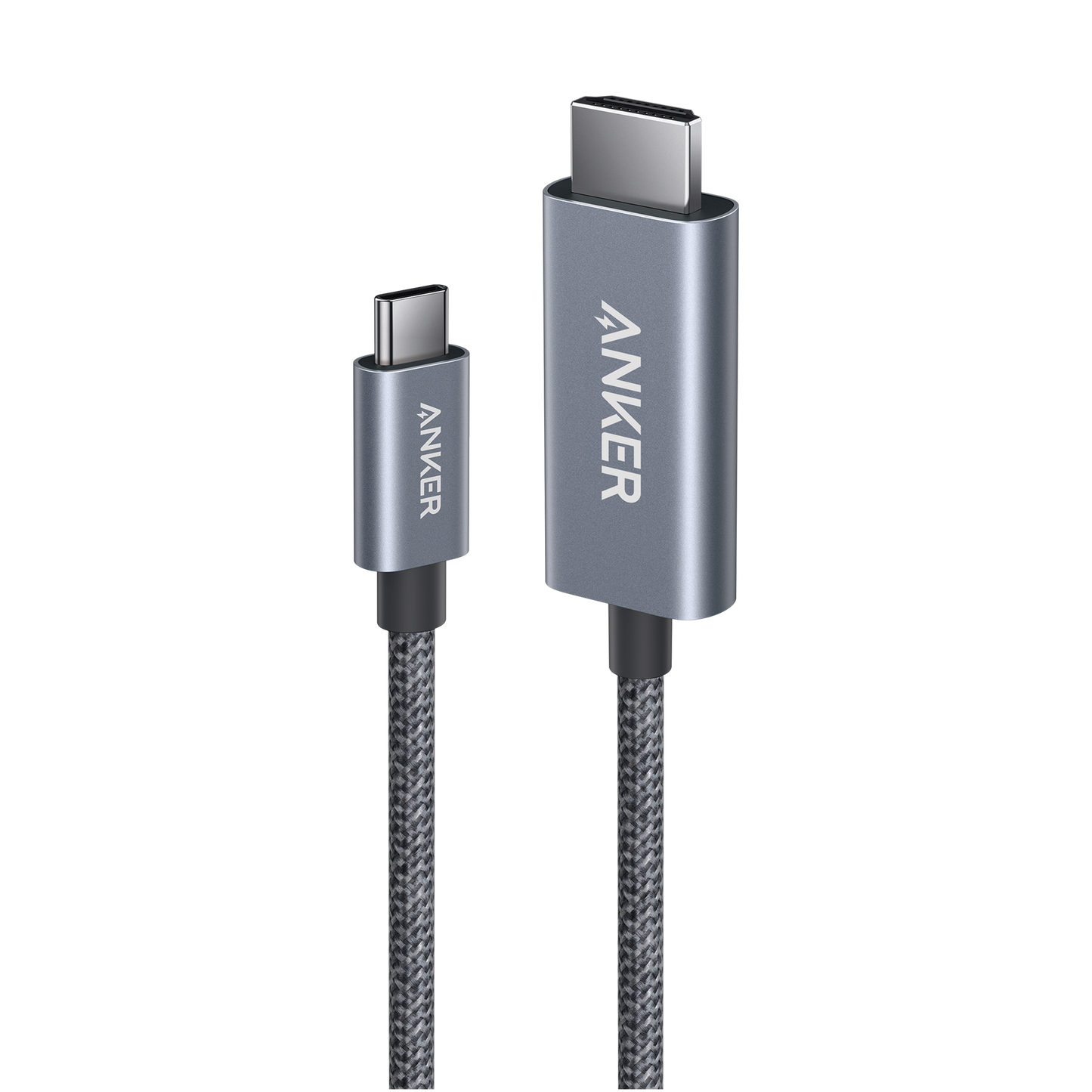 Anker HDMI Cable, 4K@60Hz Ultra-Fast Nylon-Braided USBC to HDMI Cord with Advanced Shielding, Thunderbolt 5/4/3