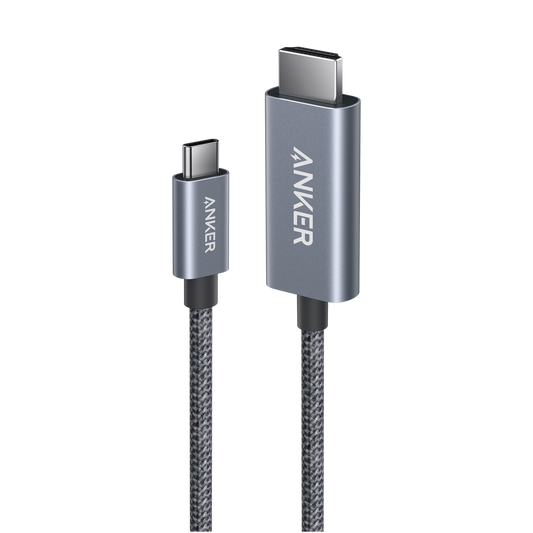 Anker HDMI Cable, 4K@60Hz Ultra-Fast Nylon-Braided USBC to HDMI Cord with Advanced Shielding, Thunderbolt 5/4/3