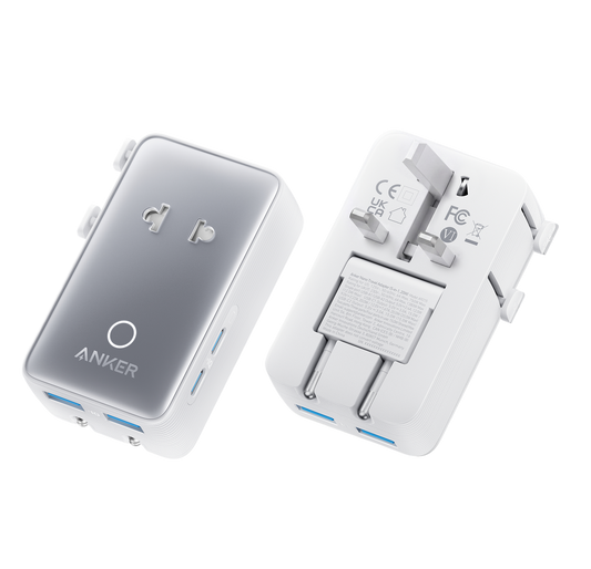 Anker Nano Travel Adapter (5-in-1, 20W, 1-Pack)