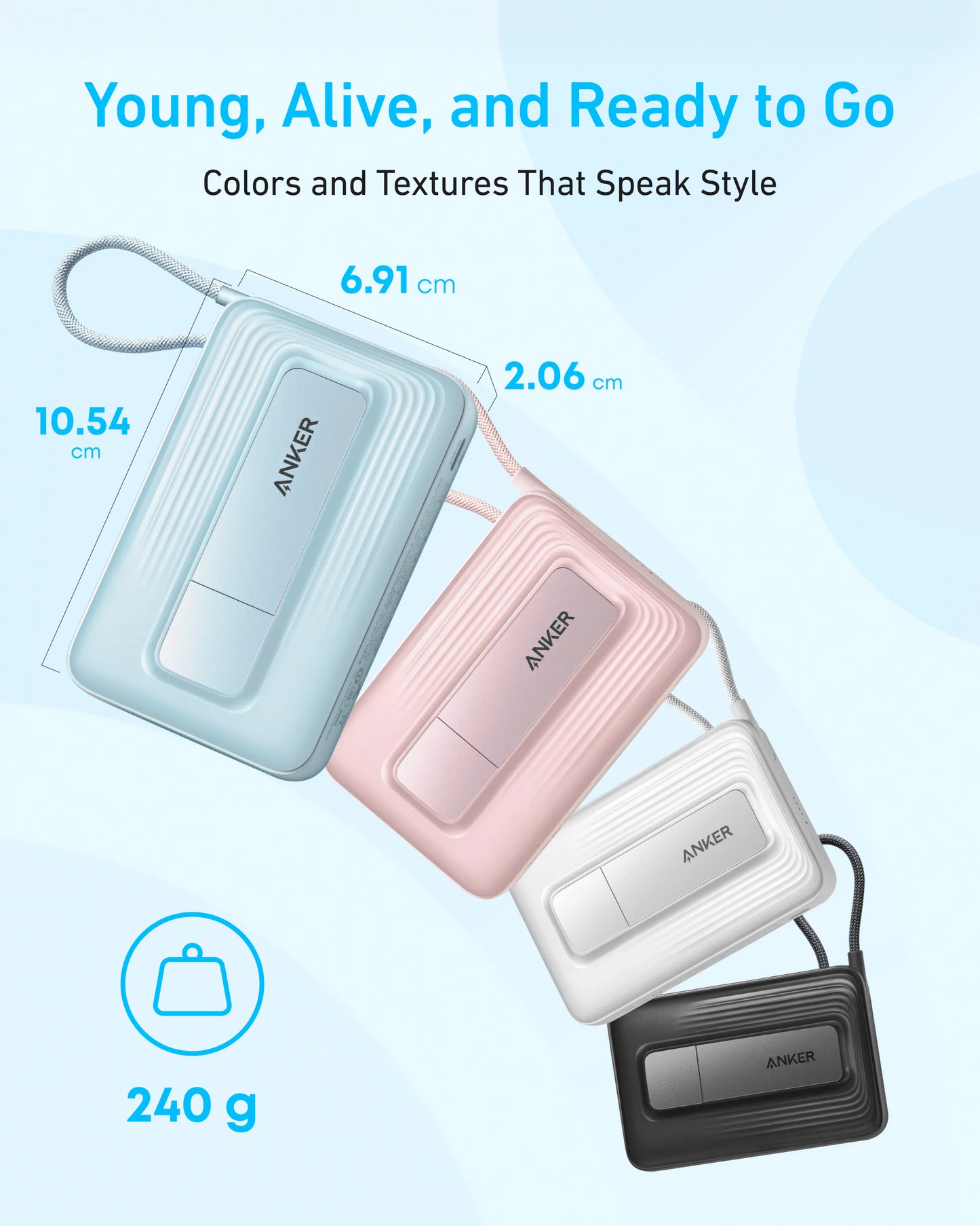 Anker Zolo Magnetic Power Bank, 10K Wireless Charger, 30W Max Fast Charging