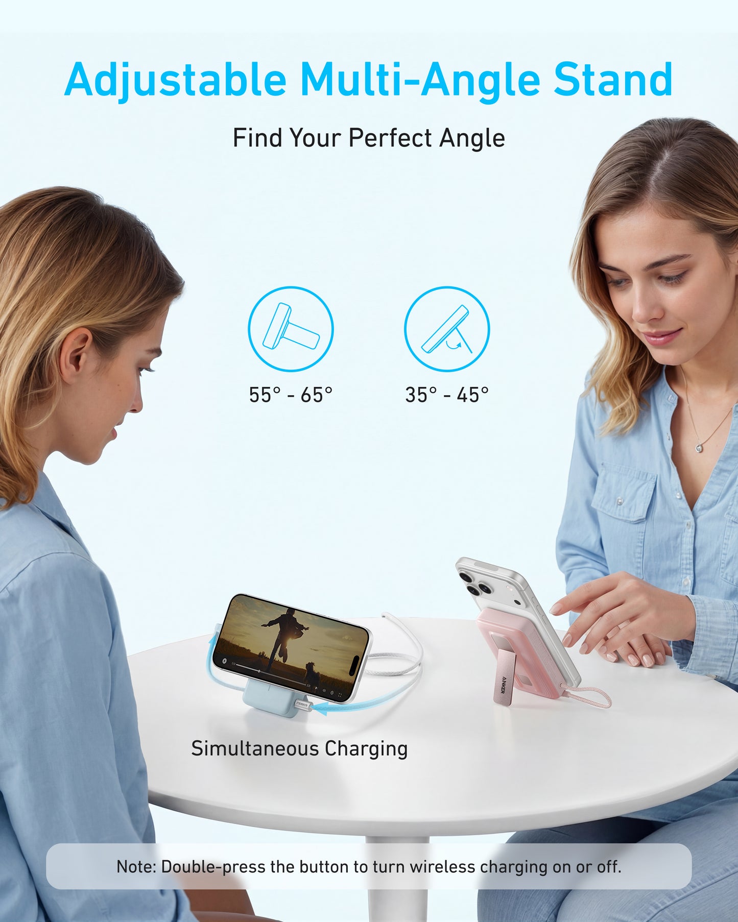 Anker Zolo Magnetic Power Bank, 10K Wireless Charger, 30W Max Fast Charging