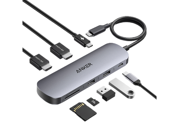Anker Nano USB-C Hub (8-in-1, Dual Display)