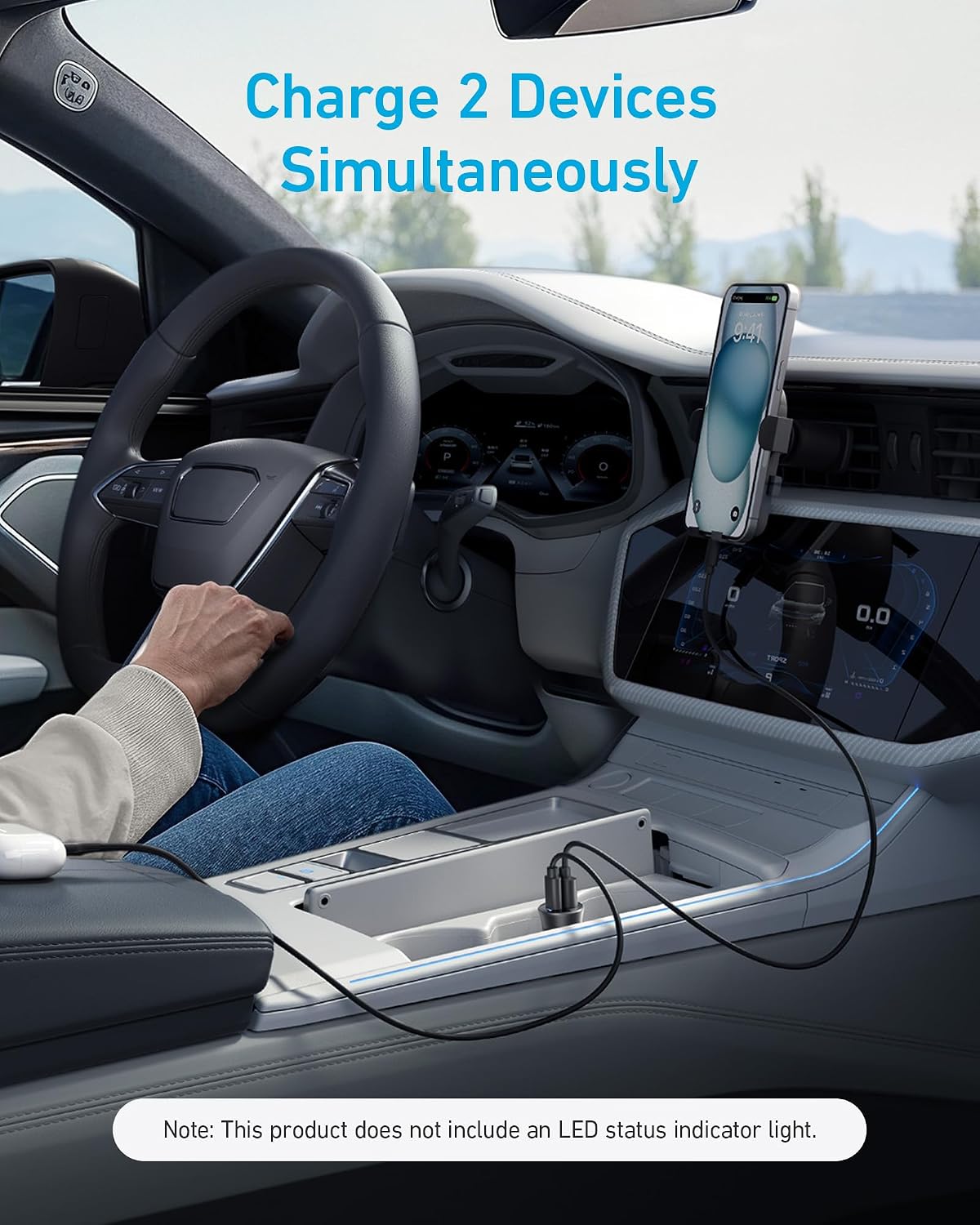 Anker 30W 2-Port USB C Car Adapter with PowerIQ 3.0
