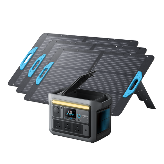 Anker SOLIX C800 Solar Generator + 3× 100W Solar Panel