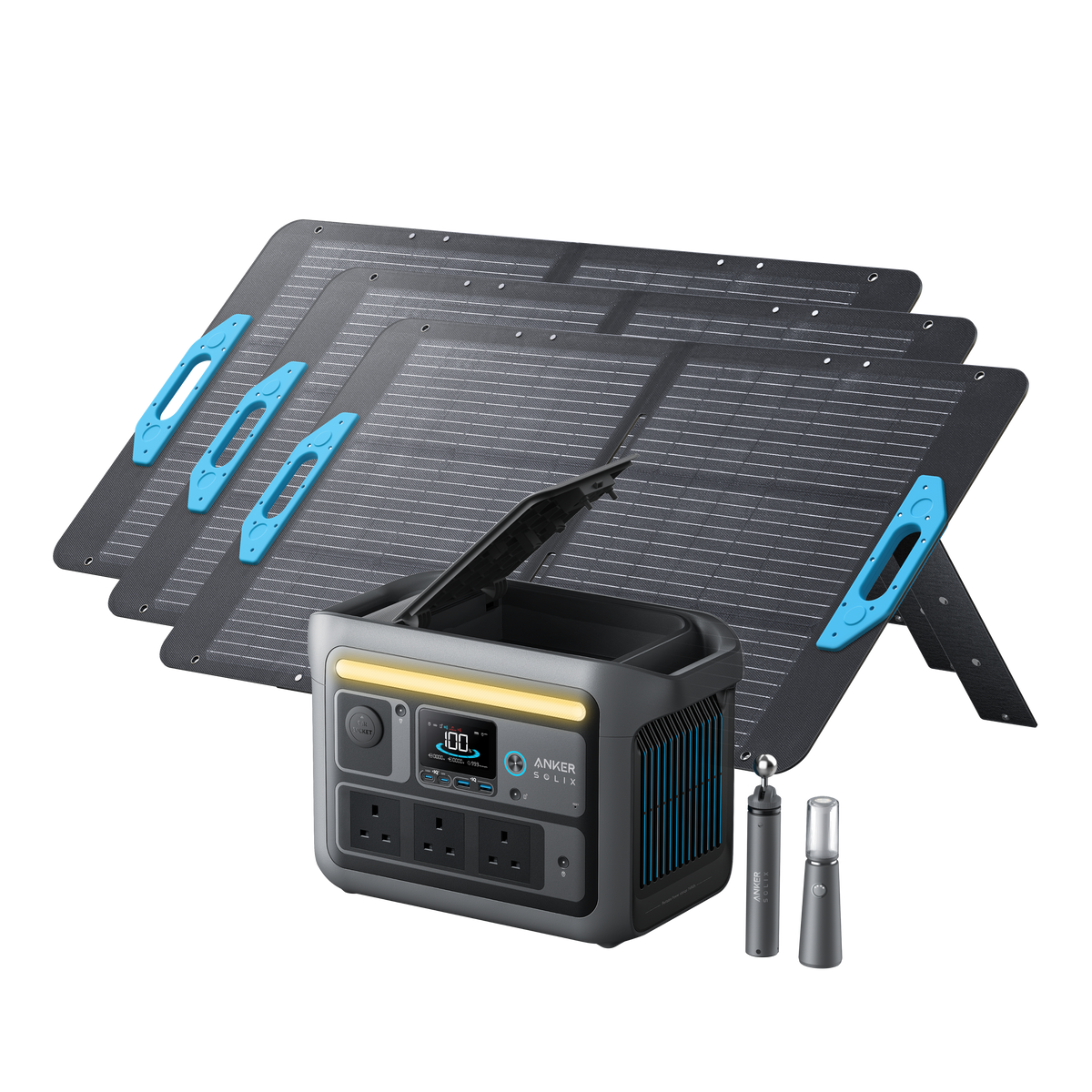 Anker SOLIX &lt;b&gt;C800 Plus&lt;/b&gt; Solar Generator + 3x100W Solar Panel