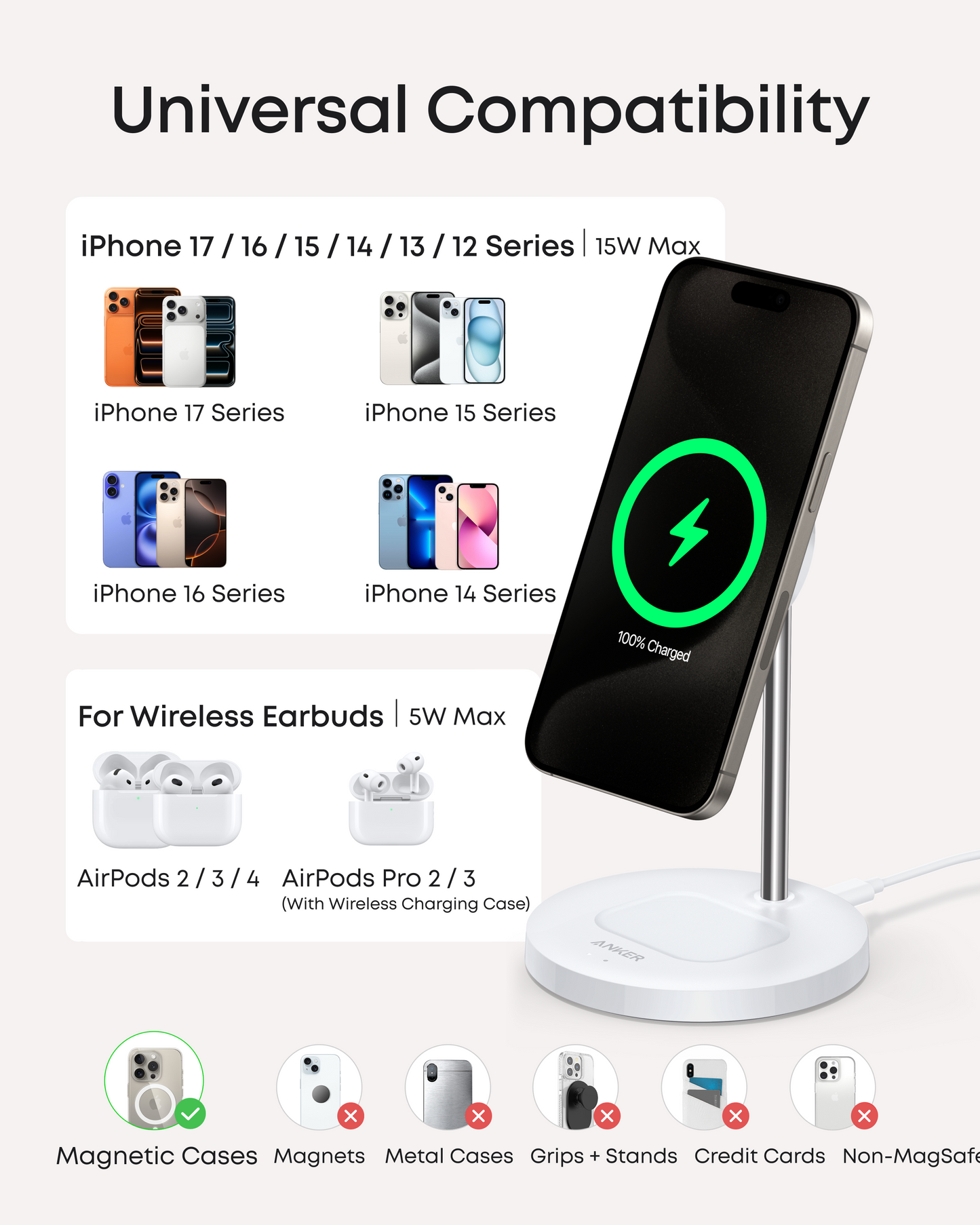 Anker MagGo Wireless Charger (2-in-1 Stand)