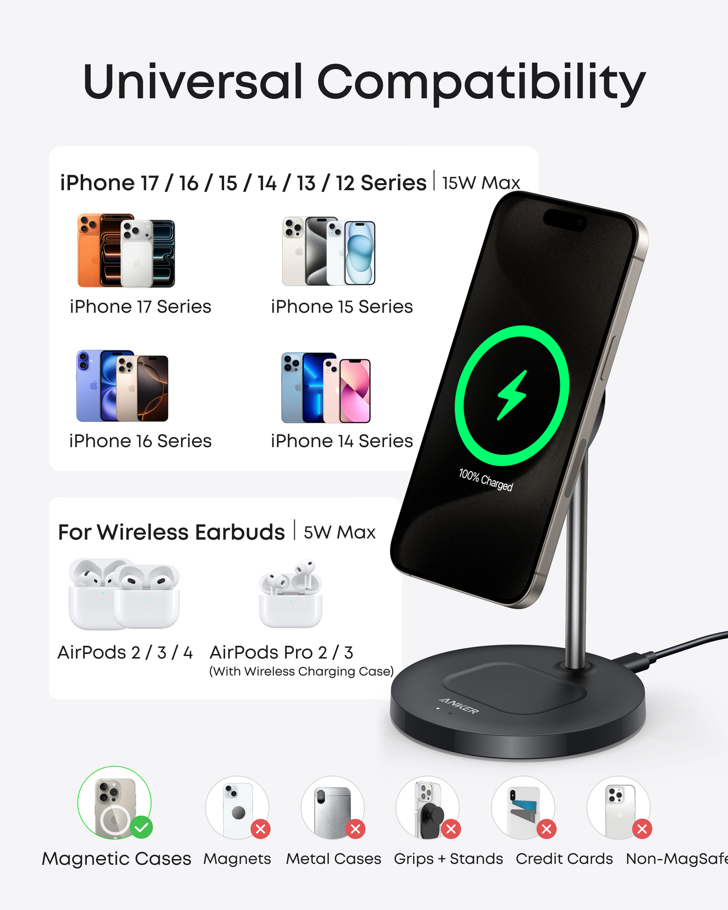 Anker MagGo Wireless Charger (2-in-1 Stand)